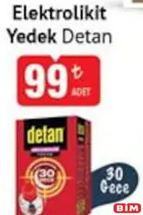 DETAN ELEKTROLİKİT YEDEK 30 GECE fiyat ve kampanya bilgisi